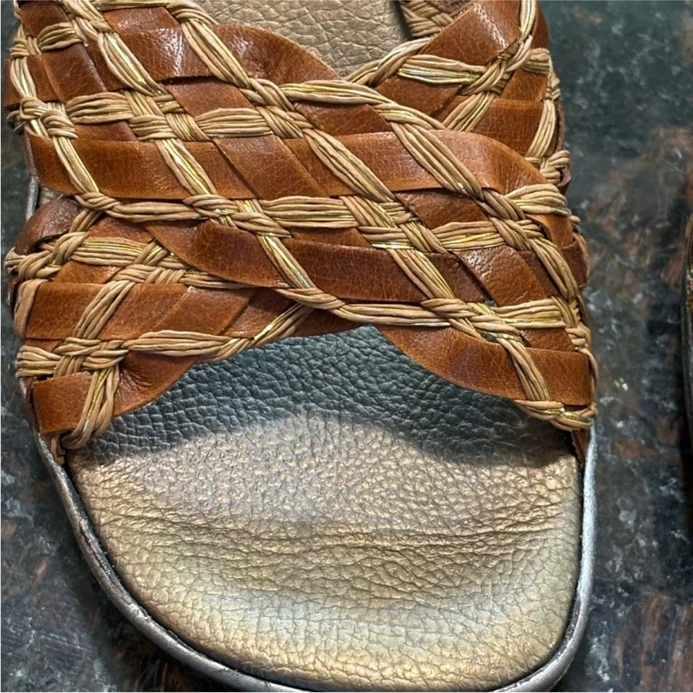 Sesto Meucci Sandal Italian made Braided Leather Size 6.5